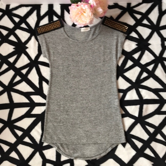 Poetry Tops - 🎀🎀POETRY - grey top with golden studs Size M🎀🎀